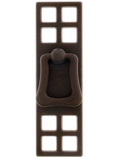 Mackintosh Ring Pull With Pierced Backplate In Oil Rubbed Bronze